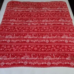 Victoria's Secret Red Snowflake Blanket